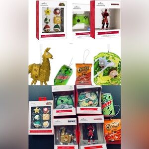 7 SETS Hallmark & RUZ Pop Culture Ornament Collection